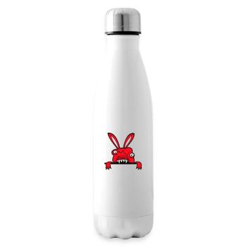 Lapin Monstre Mal Dangereux Cool Halloween Horreur - Bouteille isotherme - blanc - Droite