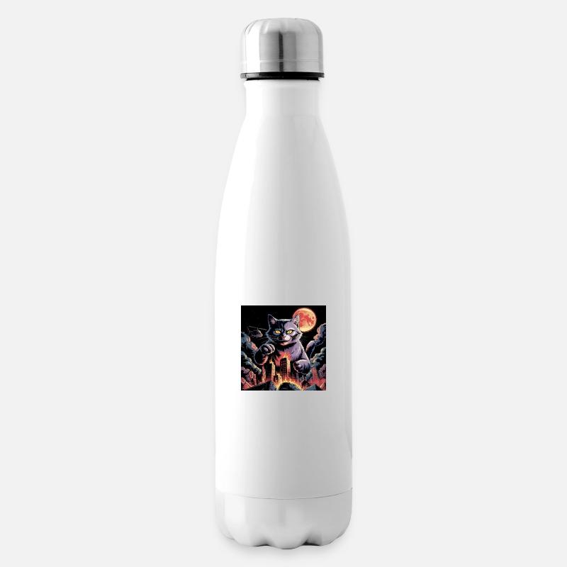 Catzilla - Insulated Water Bottle - white