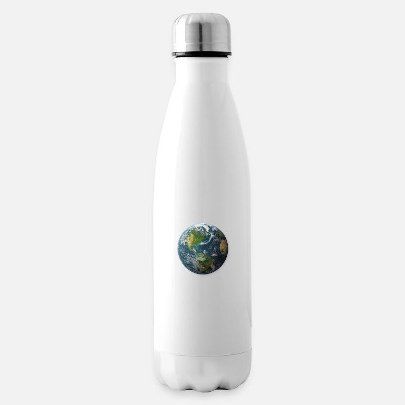 Erde - Isolierflasche - Weiß