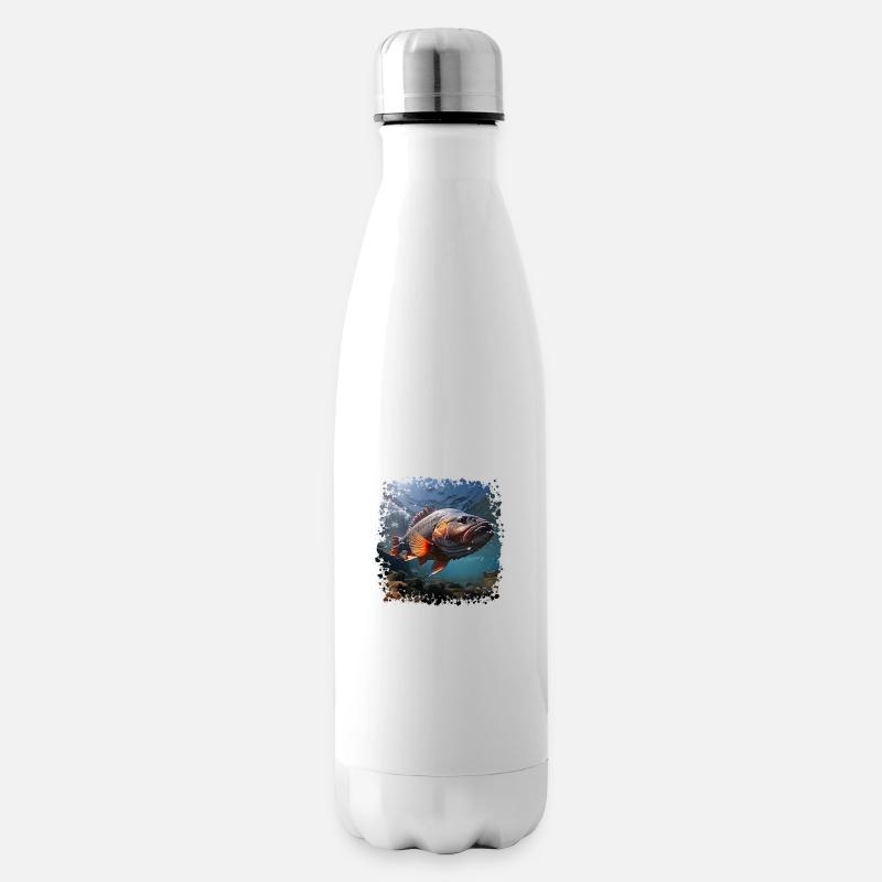 Ein kapitaler Barsch - Isolierflasche - Weiß