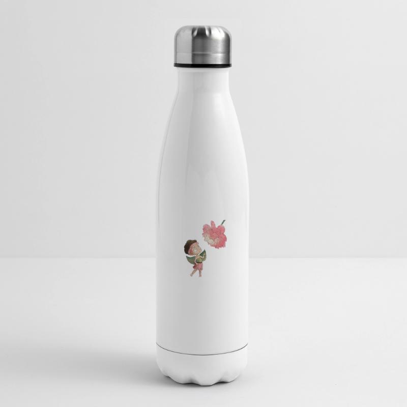 Zauberhafte Fee mit Pfingstrose Isolierflasche