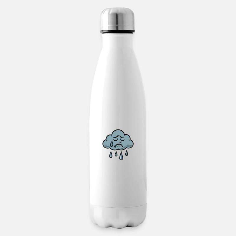 Sad Cloud – When It's Just Too Much - Insulated Water Bottle - white