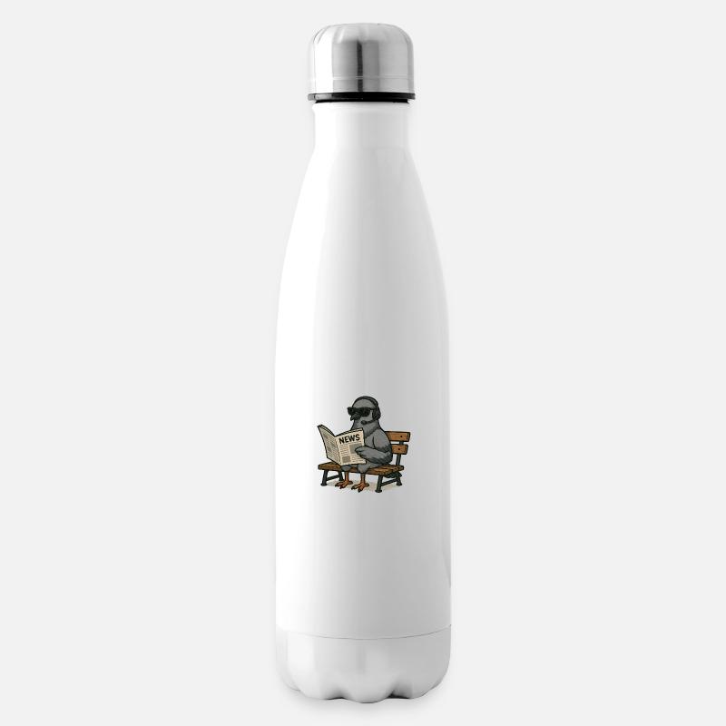 Colombe espionne - Bouteille isotherme - blanc