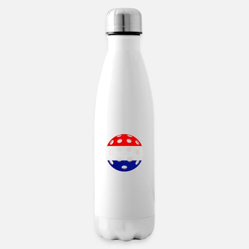Pickleball Pays-Bas - Bouteille isotherme - blanc