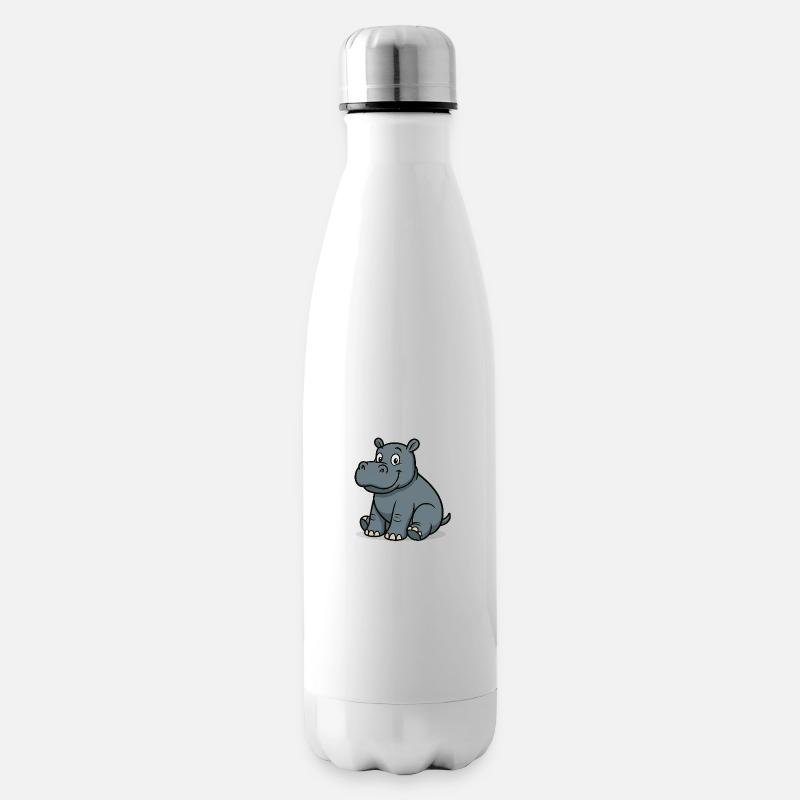 Hippopotame mignon - Bouteille isotherme - blanc