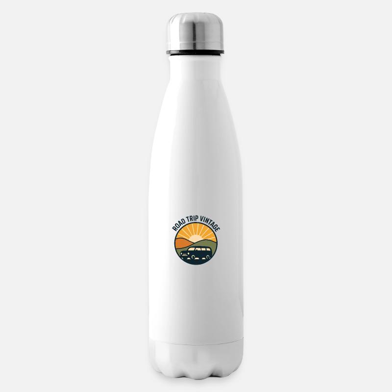 Stilisierter Horizont & Van - Isolierflasche - Weiß