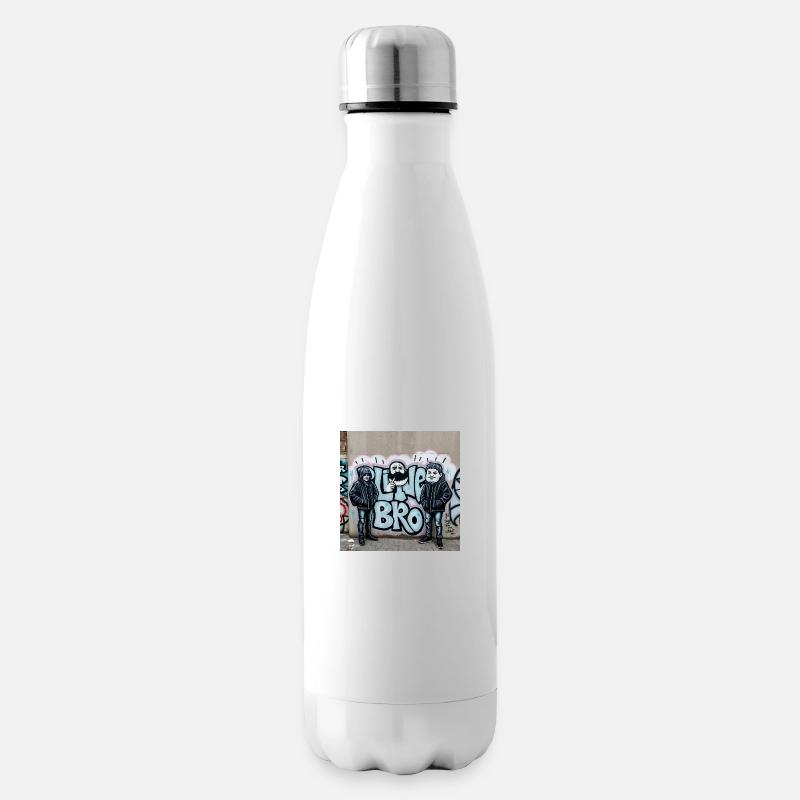 Bro-Shirt - Isolierflasche - Weiß