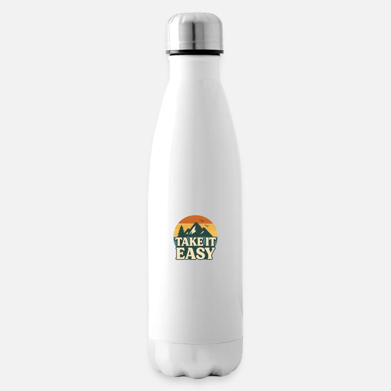 Take It Easy – Sunset Chill - Bouteille isotherme - blanc