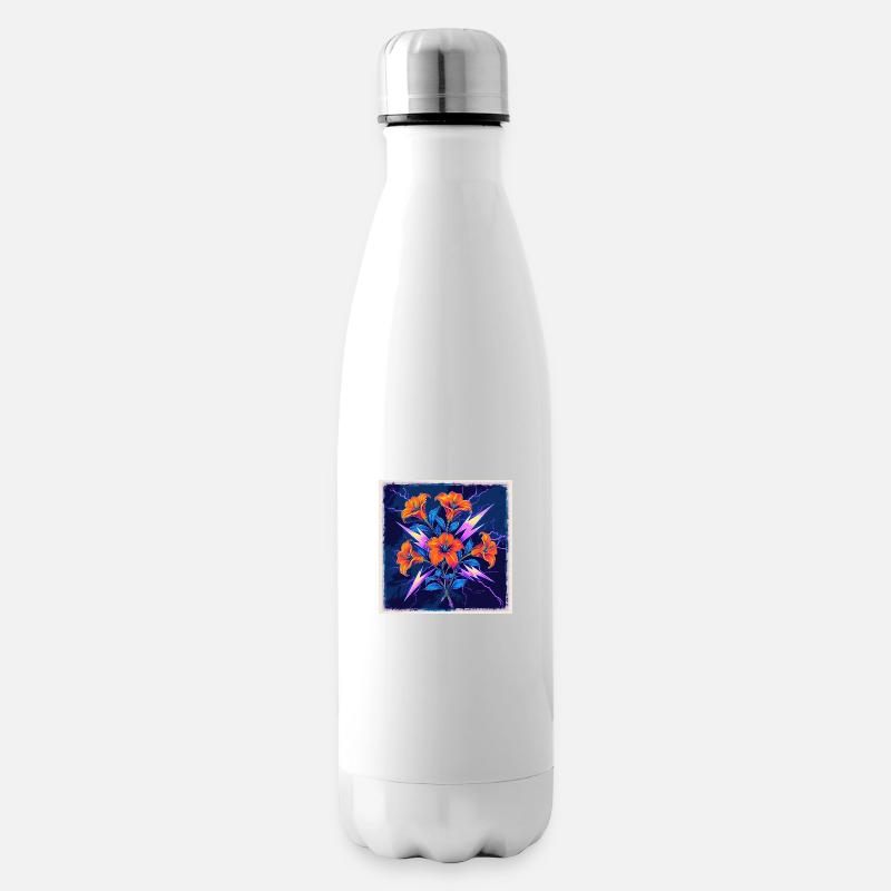 Fleur - Bouteille isotherme - blanc
