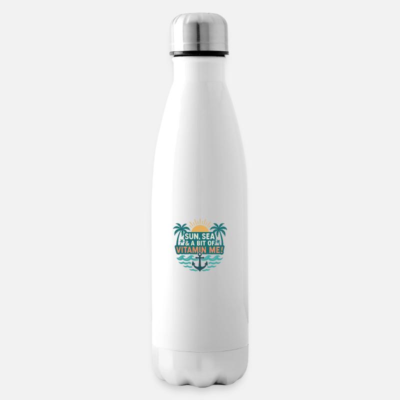 Sommer Sonne Sonnenschein - Isolierflasche - Weiß