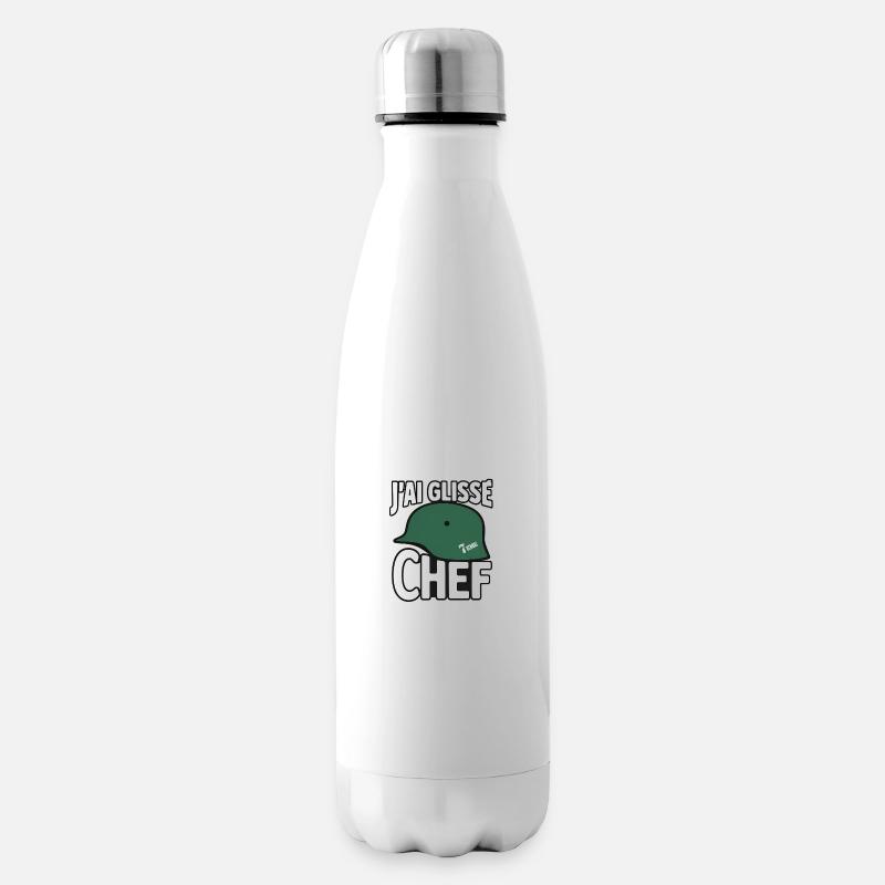 j’ai Glissé chef - Bouteille isotherme - blanc