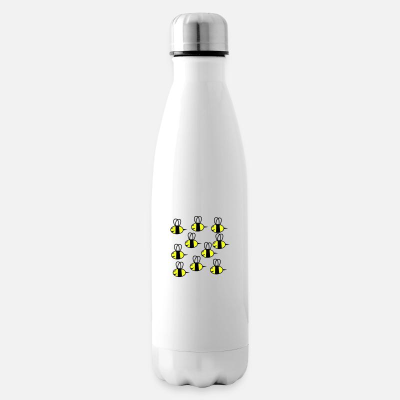 essaim d'abeilles amicales - Bouteille isotherme - blanc