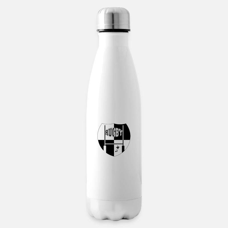 rugby - Bouteille isotherme - blanc