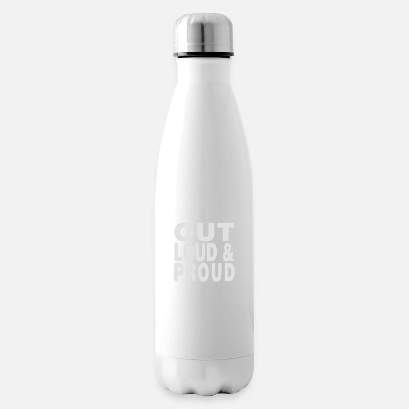 laut und stolz - Isolierflasche - Weiß