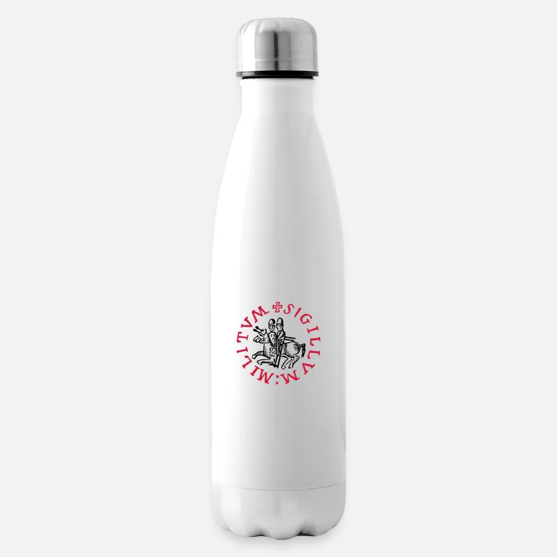 templars knights symbol - Bouteille isotherme - blanc