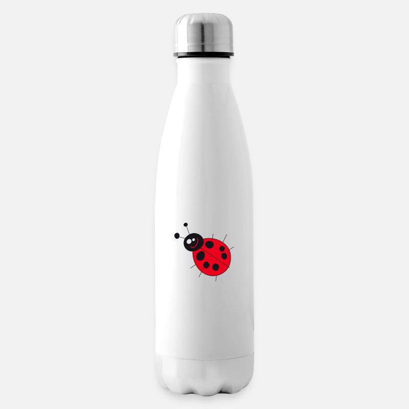 Marienkäfer - Isolierflasche - Weiß