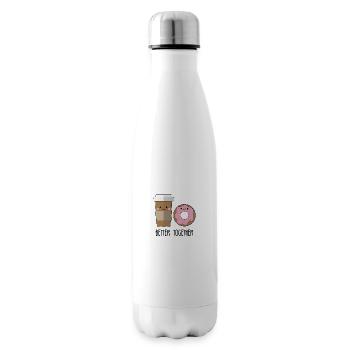 Les meilleurs amis: mieux! - Coffe et Donut - Bouteille isotherme - blanc - Droite