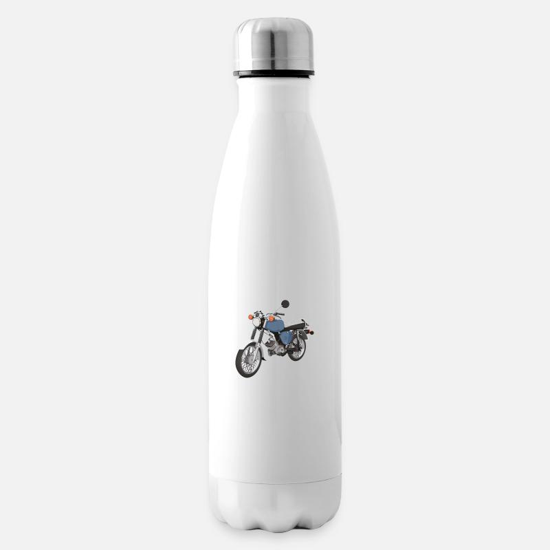 S50 blau - Isolierflasche - Weiß