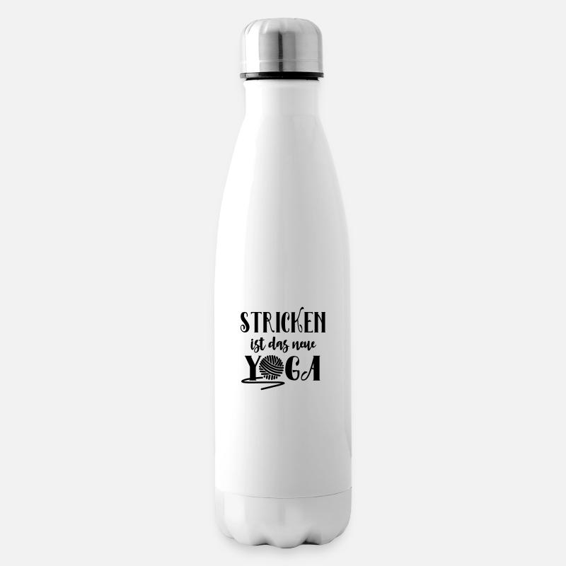 Stricken ist das neue Yoga Geschenk - Isolierflasche - Weiß