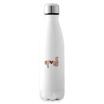 like heart - Insulated Water Bottle - white - Right