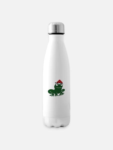 Frosch - Isolierflasche - Weiß