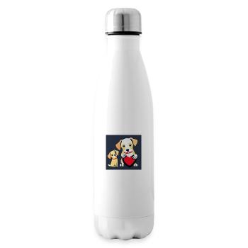 Hund Liebe Zuneigung Illustration Hundeliebhaber - Isolierflasche - Weiß - Rechts
