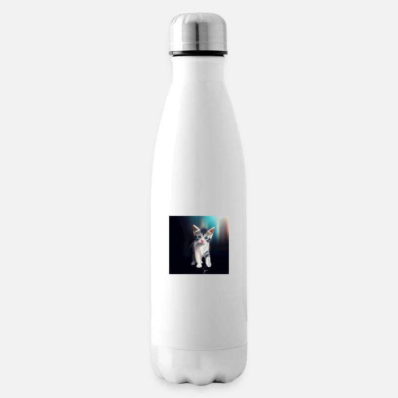 Chat mignon - Bouteille isotherme - blanc