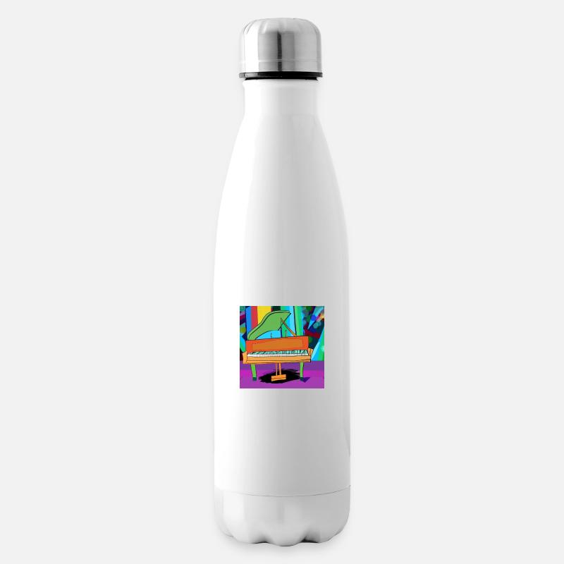 Piano vor Regenbogen - Isolierflasche - Weiß