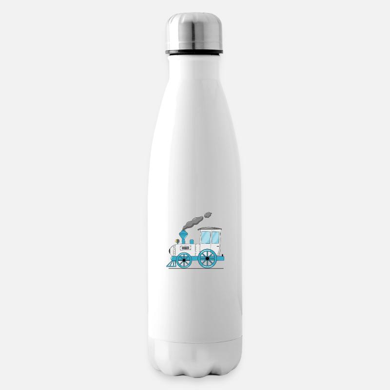 Kinderzug Eisenbahn weiß - Isolierflasche - Weiß