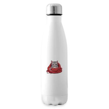 Chat adorable - Bouteille isotherme - blanc - Droite