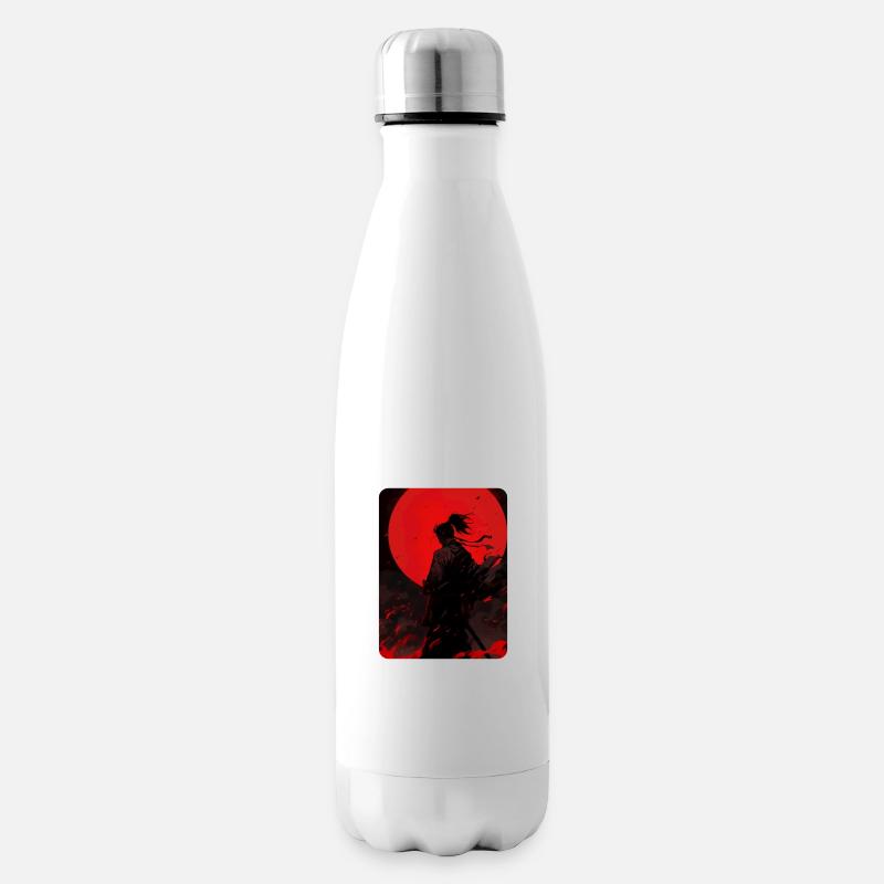 Blood Moon Samurai - Insulated Water Bottle - white