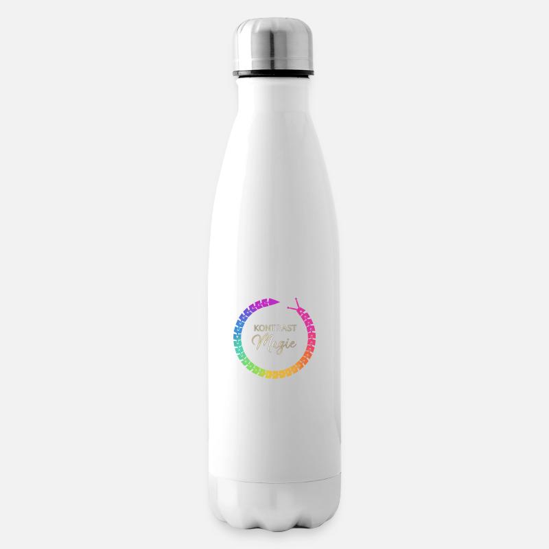 KontrastMagie Version 1 - Isolierflasche - Weiß