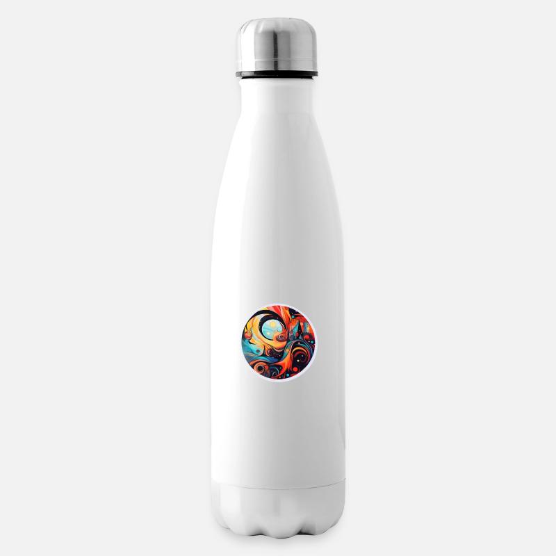 abstrakte Kunst - Isolierflasche - Weiß