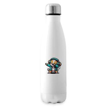 Dabbing Hund - Isolierflasche - Weiß - Rechts