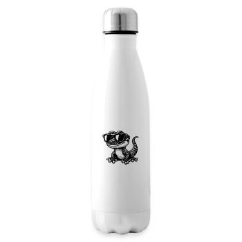 Gecko mit Sonnenbrille - Isolierflasche - Weiß - Rechts