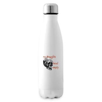 no thoughts - Insulated Water Bottle - white - Right