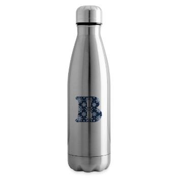 Buchstabe B Schneeflocken - Isolierflasche - Lightsilver - Rechts
