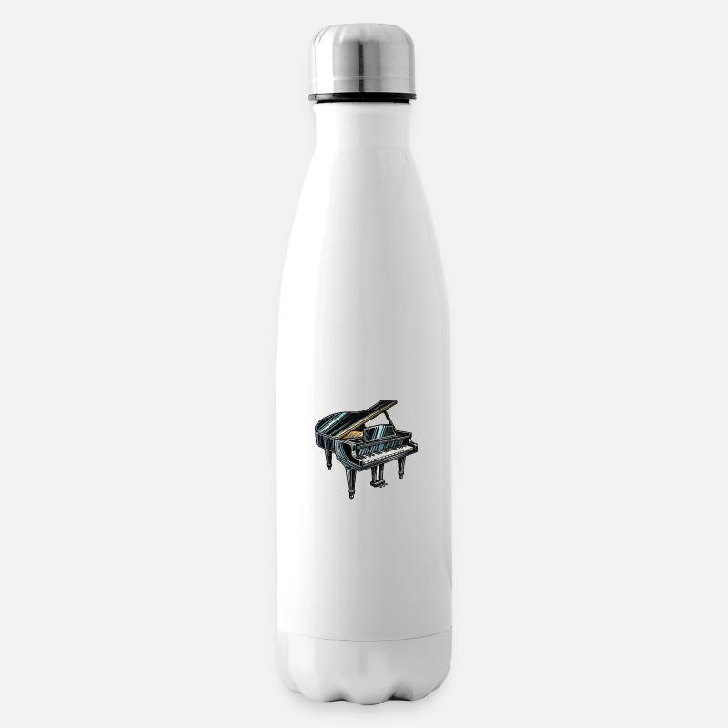 Klavier - Isolierflasche - Weiß