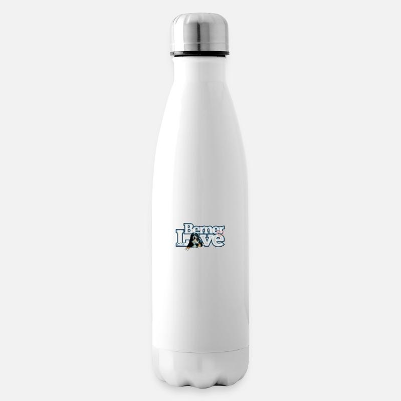 Berner Sennenhund - Isolierflasche - Weiß