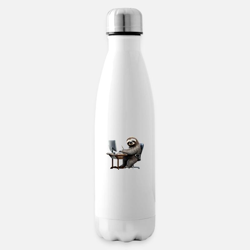 Büro Faultier - Isolierflasche - Weiß