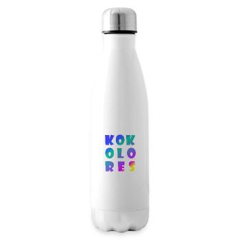 KOKOLORES funny words nonsense word - Insulated Water Bottle - white - Right