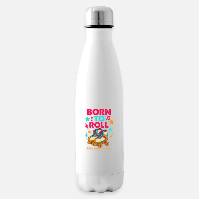 Borne to Roll Rollschuhe - Isolierflasche - Weiß