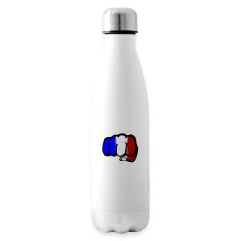 Drapeau de la France main poing - Bouteille isotherme - blanc - Droite