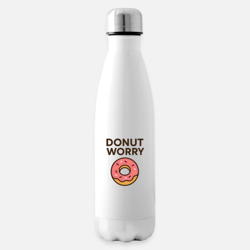 Donut Worry Motivational Design - Isolierflasche - Weiß