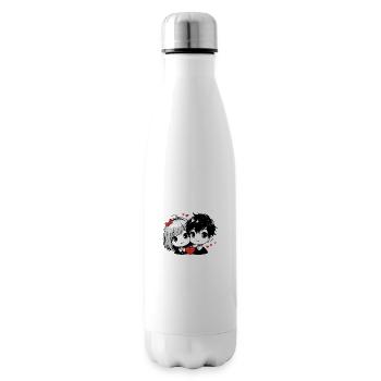 Cute couple of lovers - Insulated Water Bottle - white - Right
