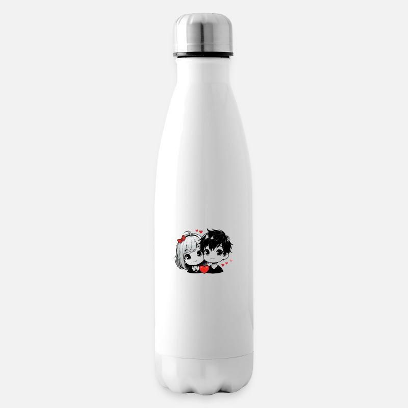 Süßes Paar Liebhaber - Isolierflasche - Weiß