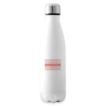 Housekeeper House Cleaner Janitor Custodian - Insulated Water Bottle - white - Right