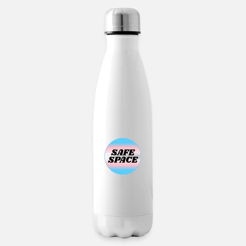 TRANS safe space - transgender pride - Insulated Water Bottle - white