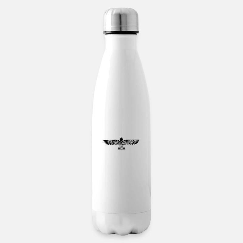 Aramäer Flagge schwarz - Isolierflasche - Weiß
