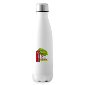 Telefonzelle im Park - Isolierflasche - Weiß - Rechts